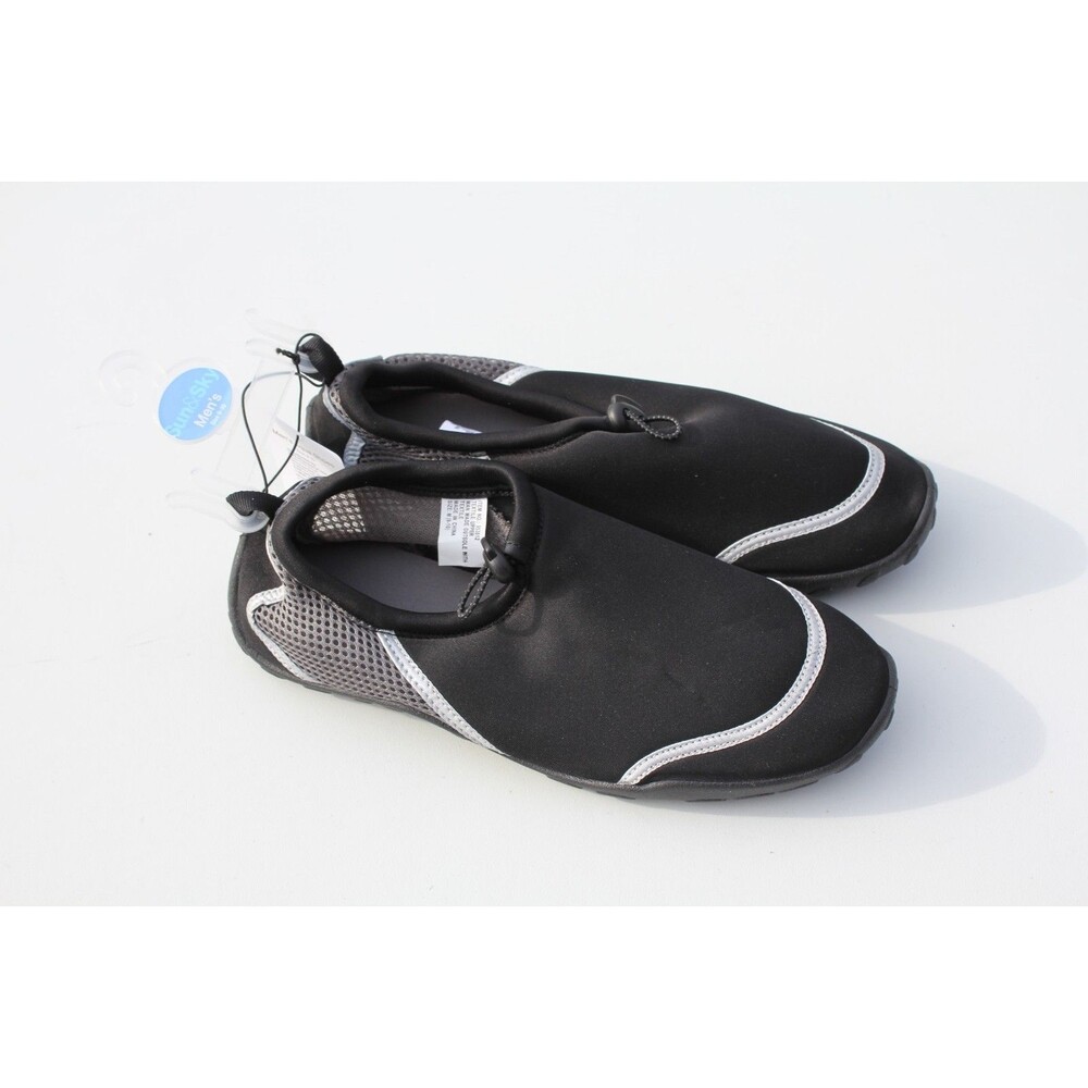 Water Shoes Black/Gray Sun & Sky Mens Size 9-10 Swim Diving Surf Aqua Beach #3